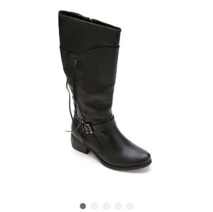 Open Zip Biker Boot